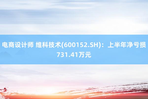 电商设计师 维科技术(600152.SH)：上半年净亏损731.41万元